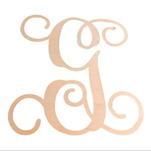 Birch wood Monogram Letter G. NWT